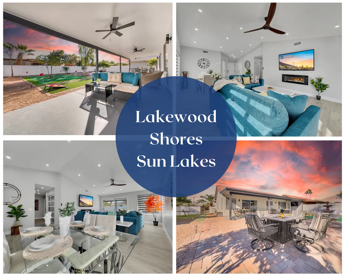 The image showcases a beautifully landscaped backyard visible through wide patio doors, featuring a stylish outdoor seating area and dining table perfect for gatherings. The inviting living room flows seamlessly into the outdoor space, creating a warm, welcoming atmosphere ideal for relaxation or entertaining. The sunset casts a golden glow over the patio, hinting at serene evenings and memorable moments.